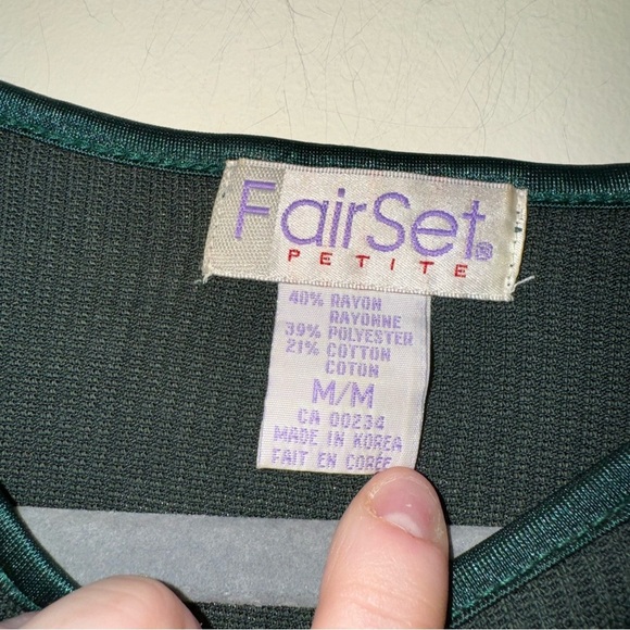 Women’s Vintage Fair Set Brand Dark Green Basic Casual Long Sleeve Shirt Size: M - Picture 6 of 15